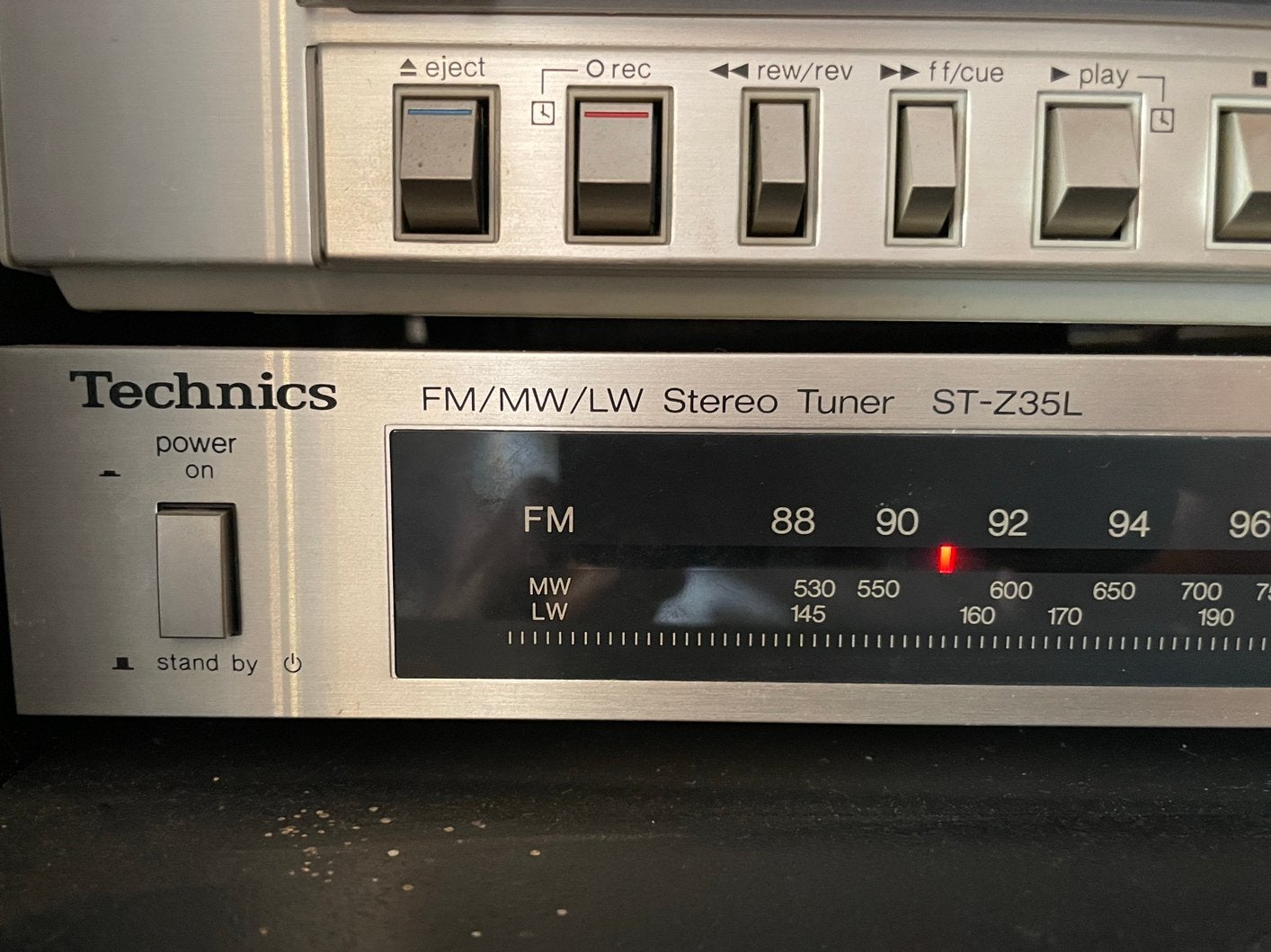 Lecteur cassette Vintage Technics RS-M205 + tuner ST-Z35L, Enlèvement, Simple, Autres marques