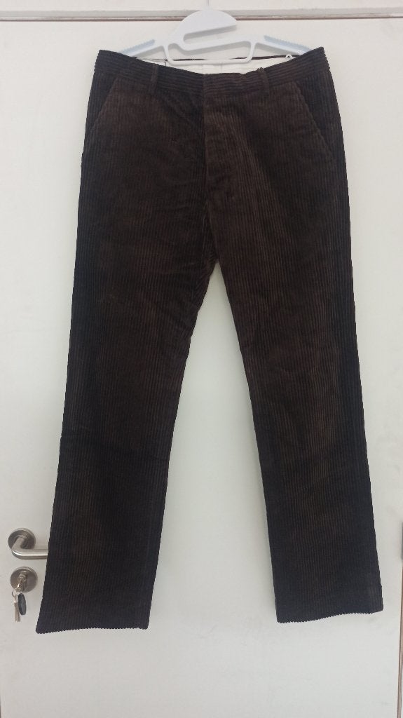 AMI damesbroek – bruin – 100% katoen – maat M-L, Enlèvement ou Envoi, Comme neuf, Taille 38/40 (M), Brun