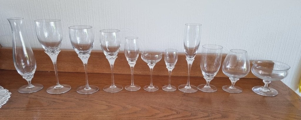 Service de verres SPIEGELAU 95 pièces–cristal–parfait état, Enlèvement, Comme neuf, Autres types