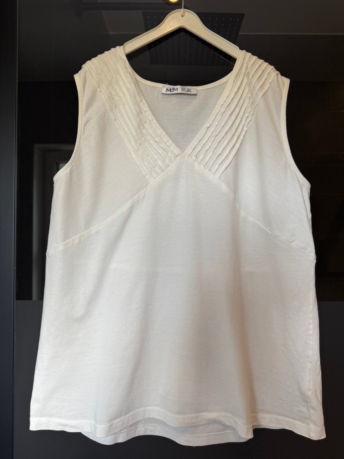 Witte Md’M Mouwloze Top, Kleding | Dames, Wit, Maat 46/48 (XL) of groter, Ophalen of Verzenden, Zo goed als nieuw