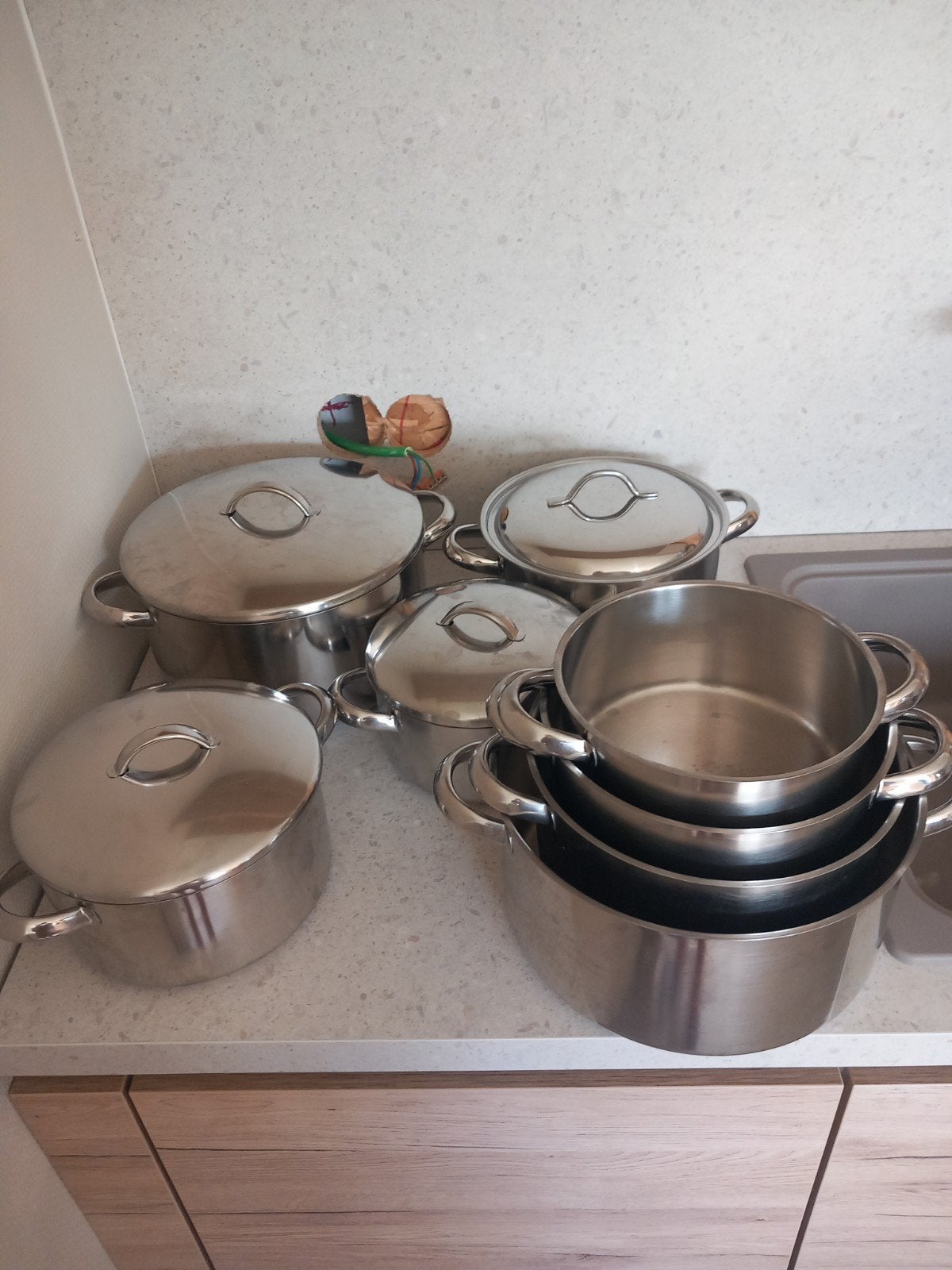 9-delige pottenset van Demeyere, Ophalen, Gebruikt, Kookpan, Demeyere