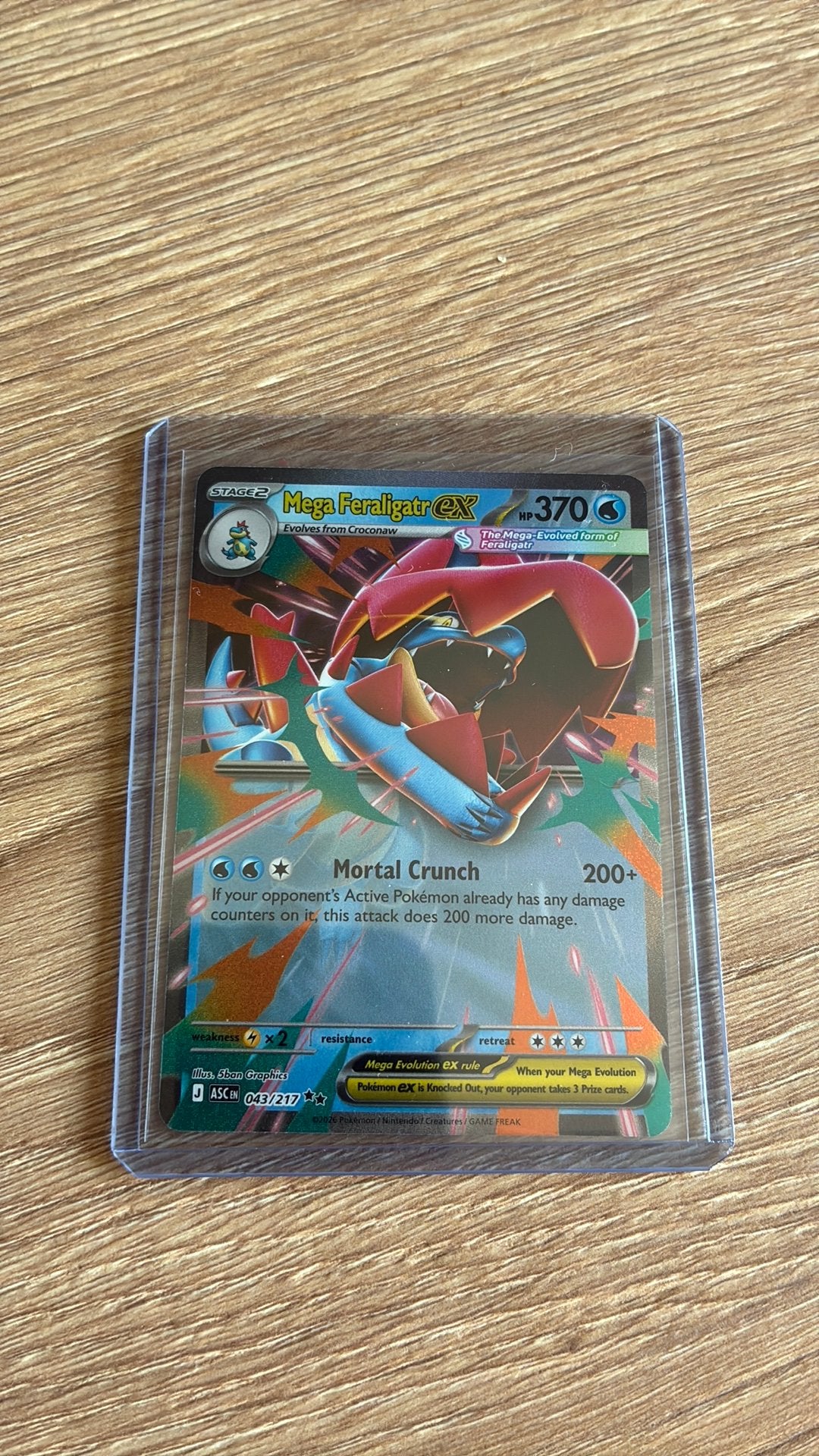 Mega Feraligatr EX #043 - Ascended Heroes - Pokemon, Enlèvement ou Envoi, Comme neuf, Plusieurs cartes