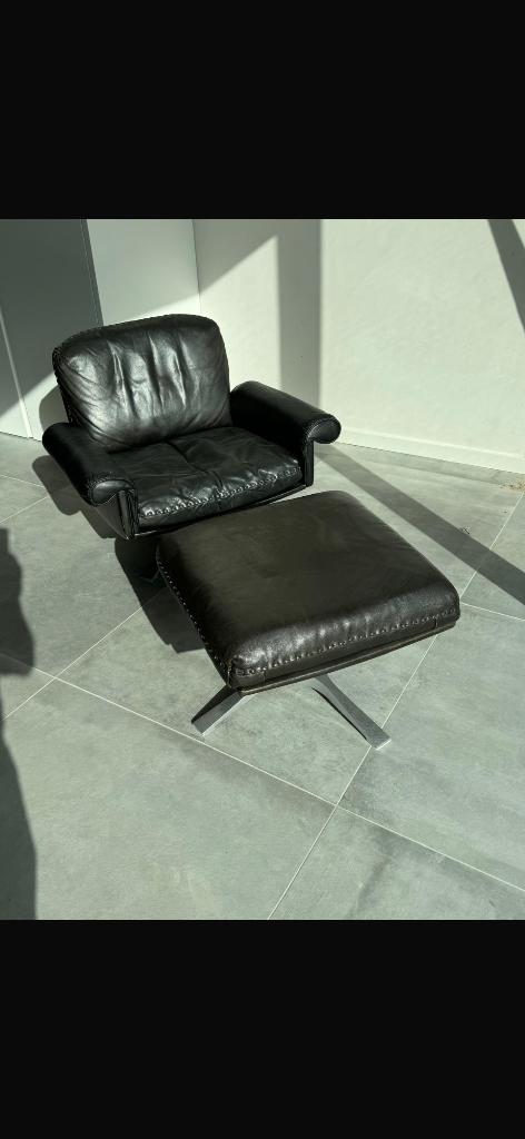 de Sede fauteuil en poef, Huis en Inrichting, Ophalen, Gebruikt, Leer