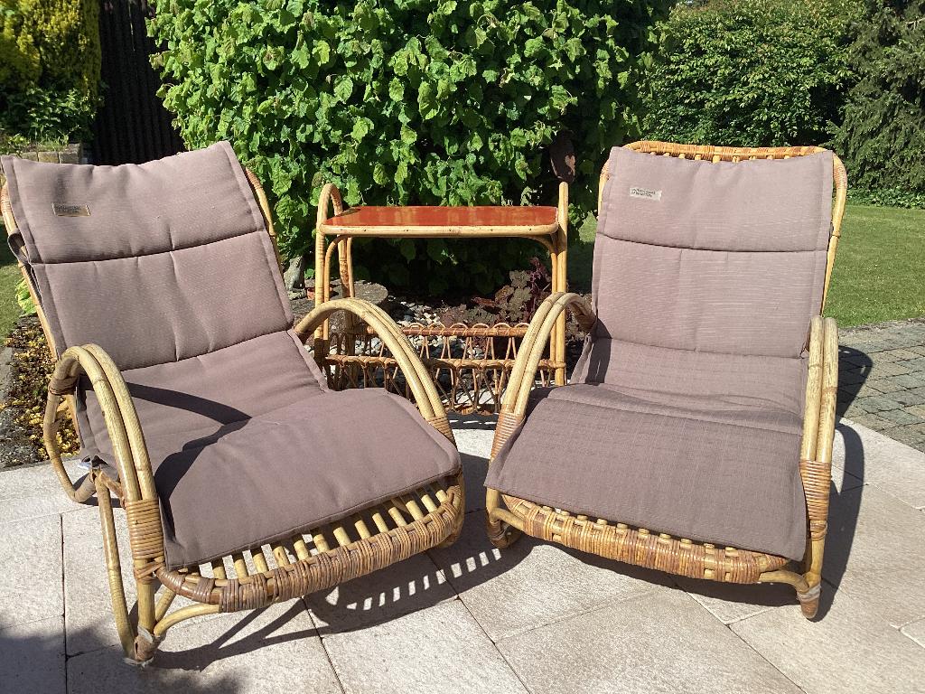 VINTAGE Originele Belse Classic Rotan zetels + accessoires, Antiek en Kunst, Ophalen