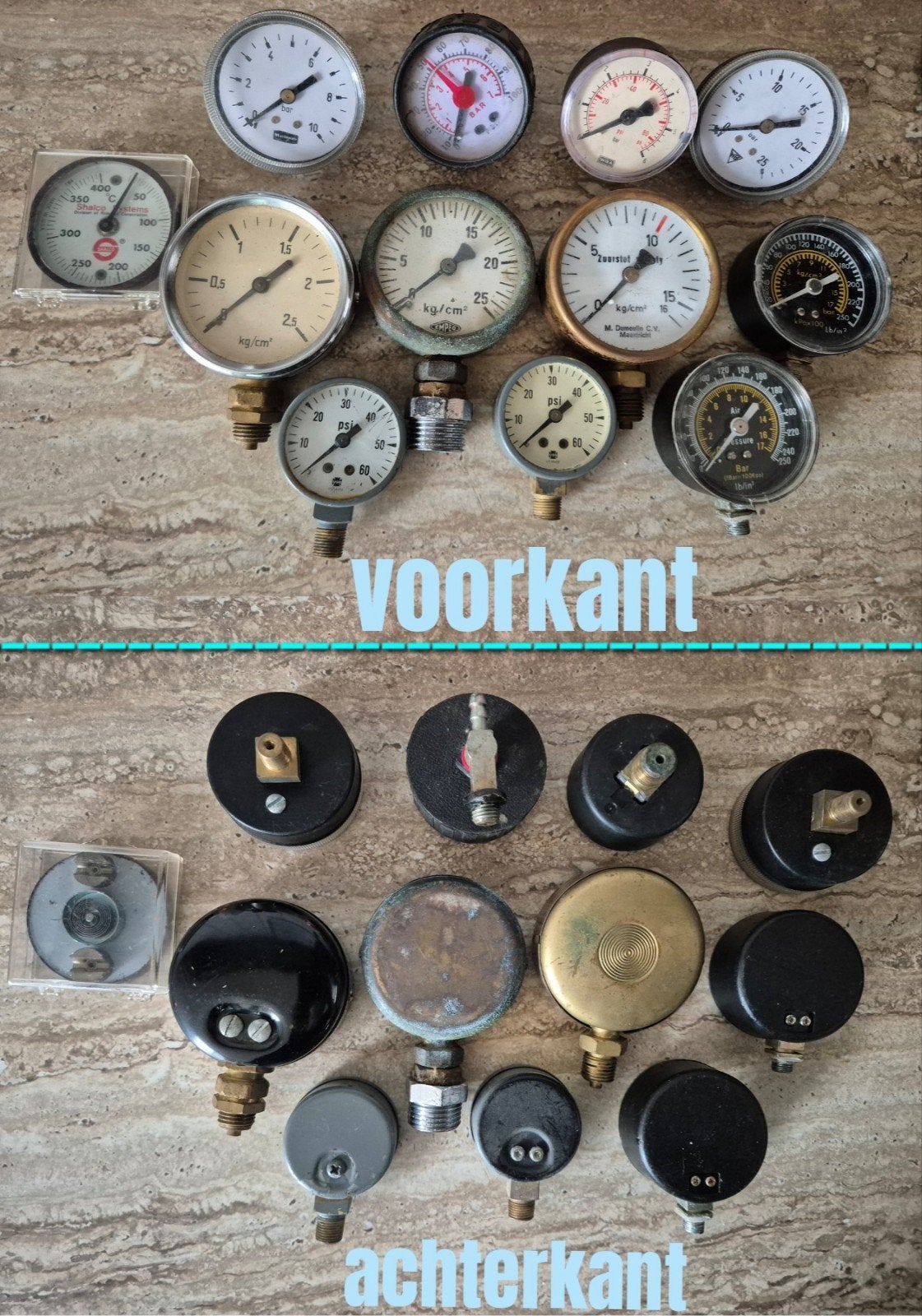 Compteurs vintage, compteurs manuels, compteurs de surface,, Antiquités & Art, Curiosités & Brocante, Enlèvement