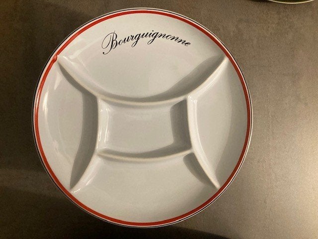 6 porceleinen Fondueborden Waechtersbach, Assiettes(s), Enlèvement ou Envoi, Vintage, Comme neuf