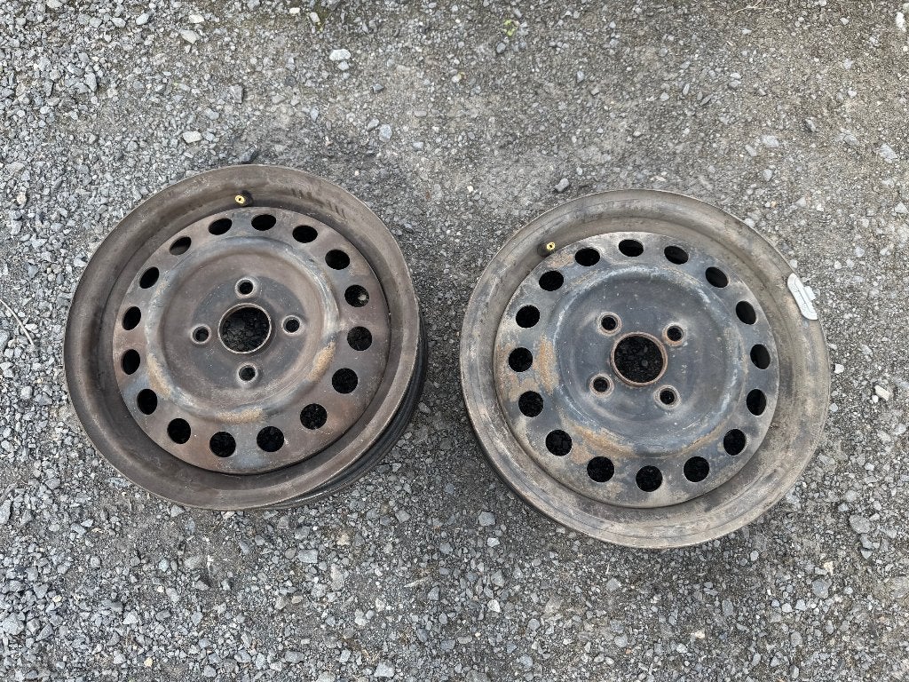 2 jantes en tôle Nissan Pixo / Alto, Autos : Pièces & Accessoires, Enlèvement, Utilisé, Nissan