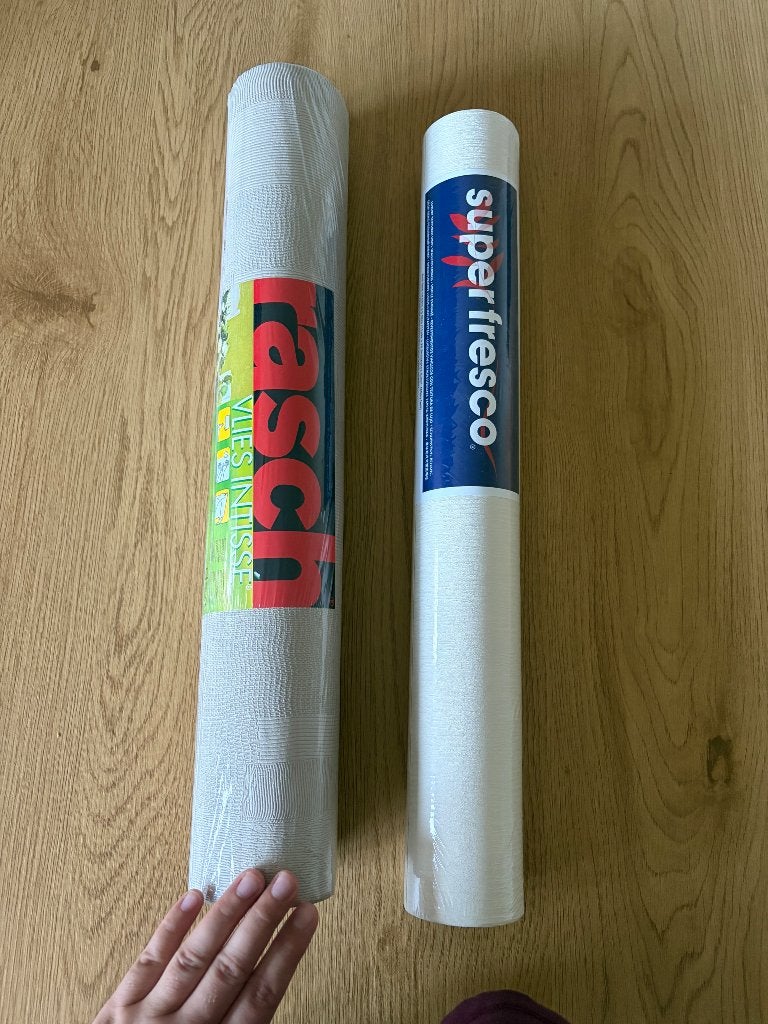 2 rollen behangpapier, Huis en Inrichting, Stoffering | Behang, Ophalen, Rasch, Grijs, Structuur