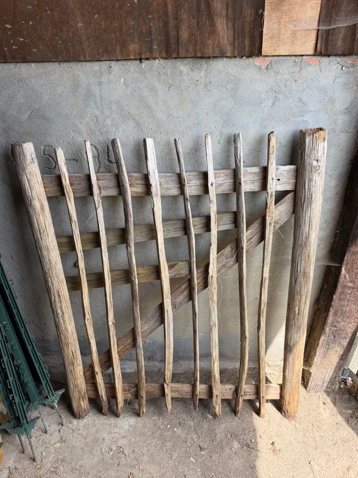 Kastanjehouten poort 120cm hoog, 100 cm breed, Tuin en Terras, Ophalen, Gebruikt, Hout