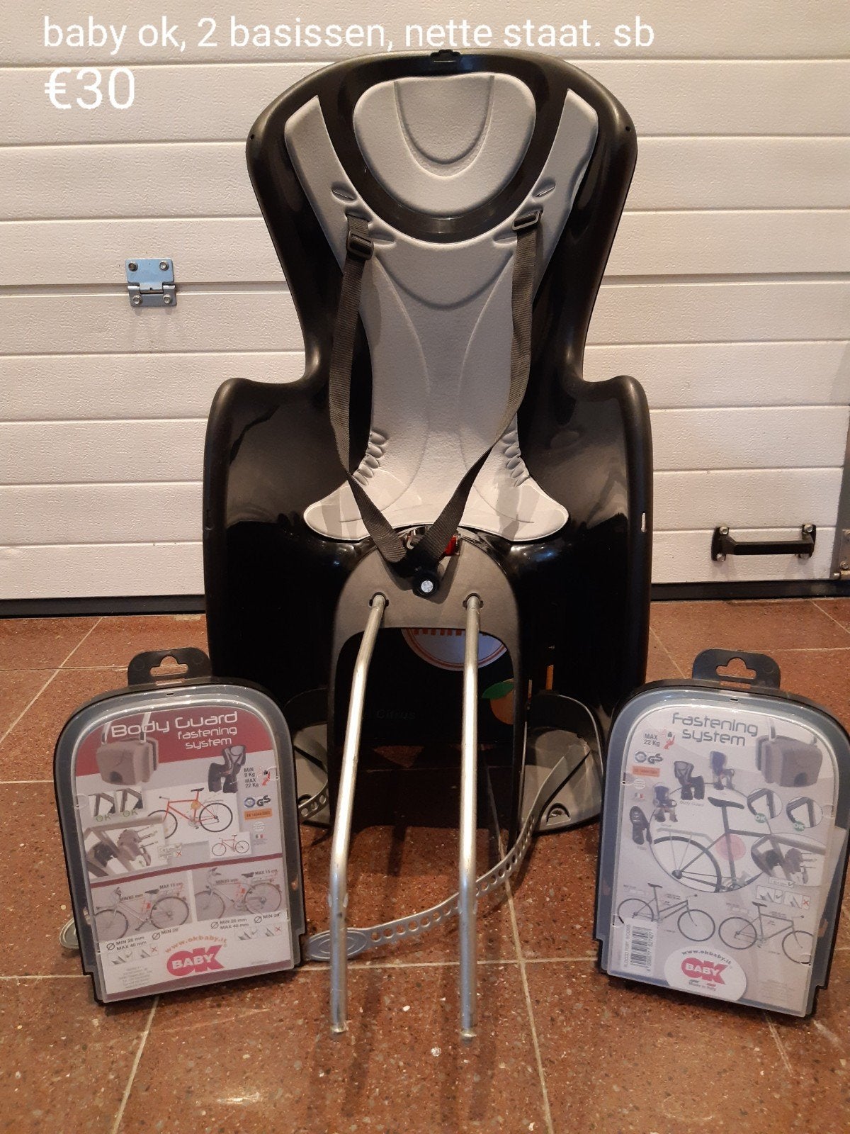 fietsstoeltje baby ok, Ophalen, Achterzitje, OKBABY, Voetsteuntjes