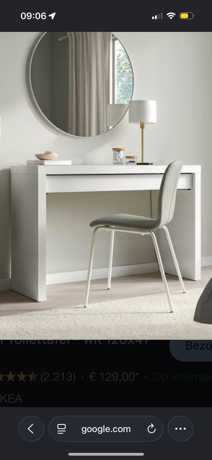 Malm make up tafel  ikea, Ophalen