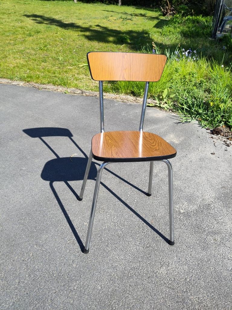 Retro stoelen hout 4 stuks, Ophalen, Hout