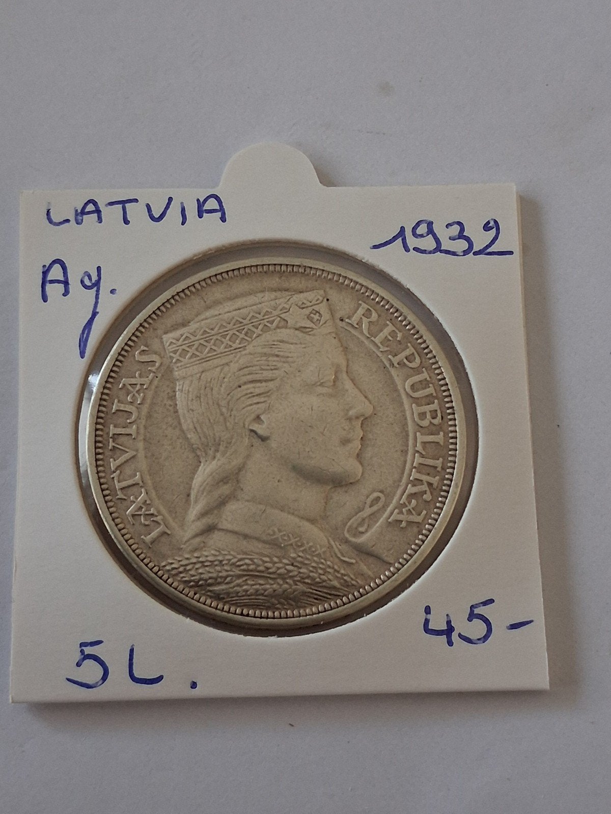 latvia 5 L 1932 AG., Ophalen of Verzenden