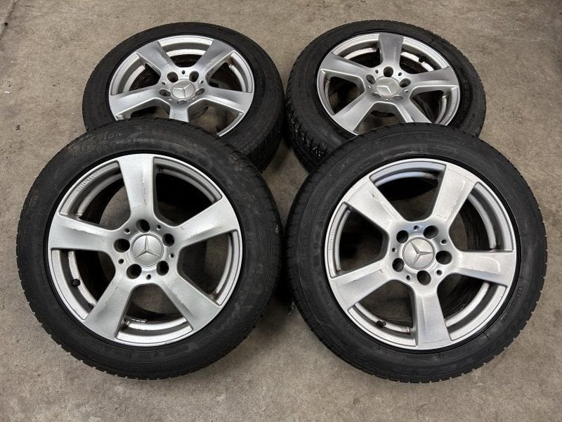 16 inch Brock velgen + winterbanden Mercedes A B klasse CLA, Pneus et Jantes, Pneus hiver, 16 pouces, -