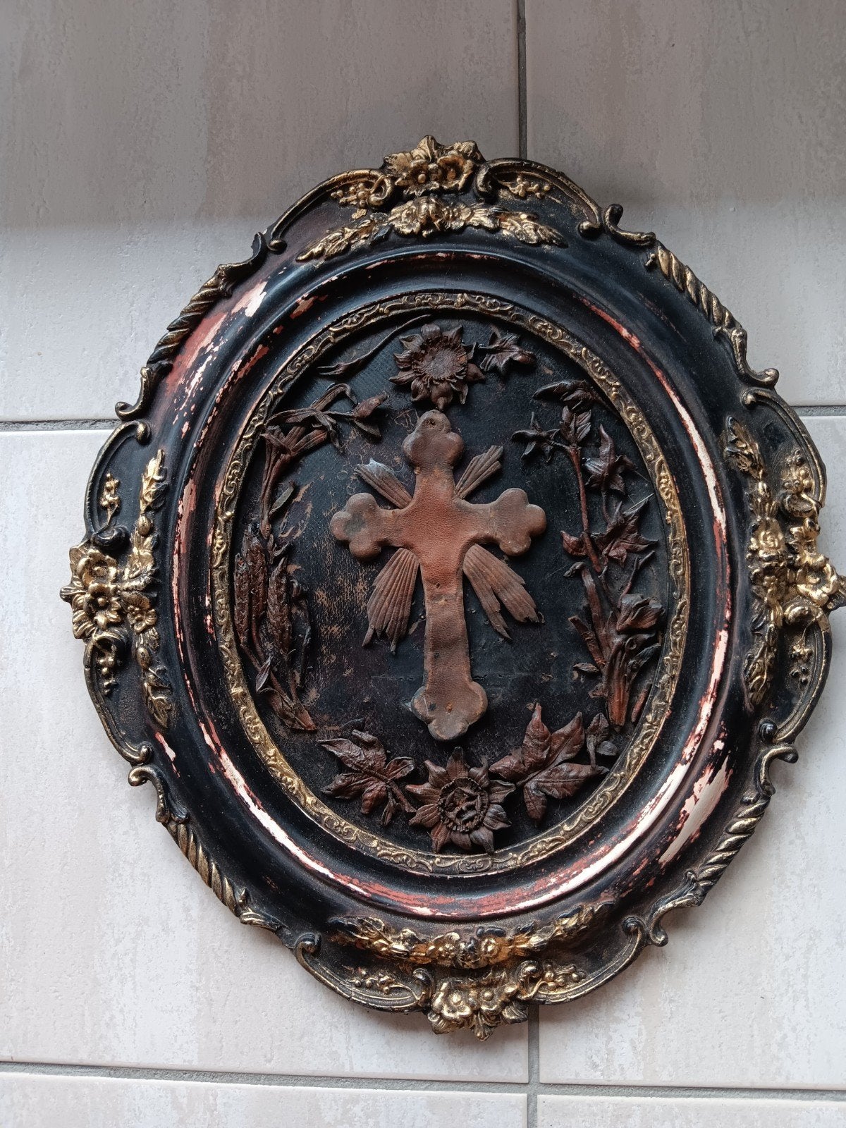antiek religieus wanddecoratie, Antiek en Kunst, Antiek | Zilver en Goud, Ophalen