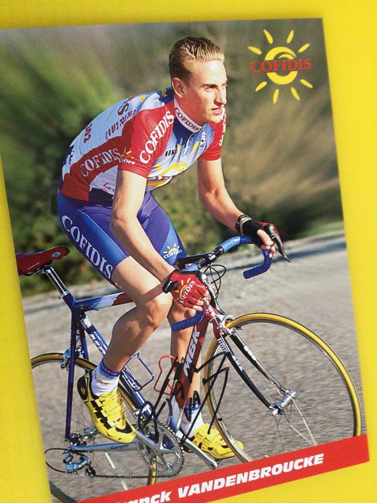 Wielerkaart 1999 team cofidis franck vandenbroucke signe, Verzenden