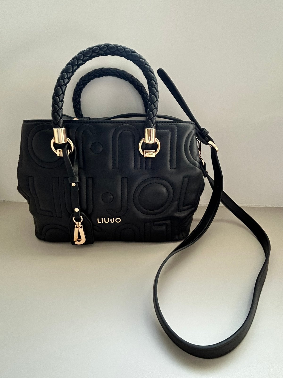 Zwart handtas crossbody liu jo medium, Handtassen en Accessoires, Ophalen of Verzenden, Zo goed als nieuw, Zwart, Handtas