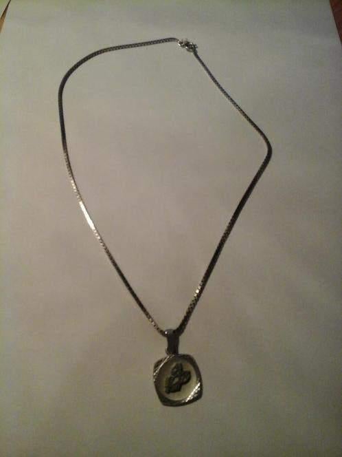 zilveren ketting met zilveren horoscoop kreeft, Handtassen en Accessoires, Met hanger, Nieuw, Ophalen of Verzenden, Zilver