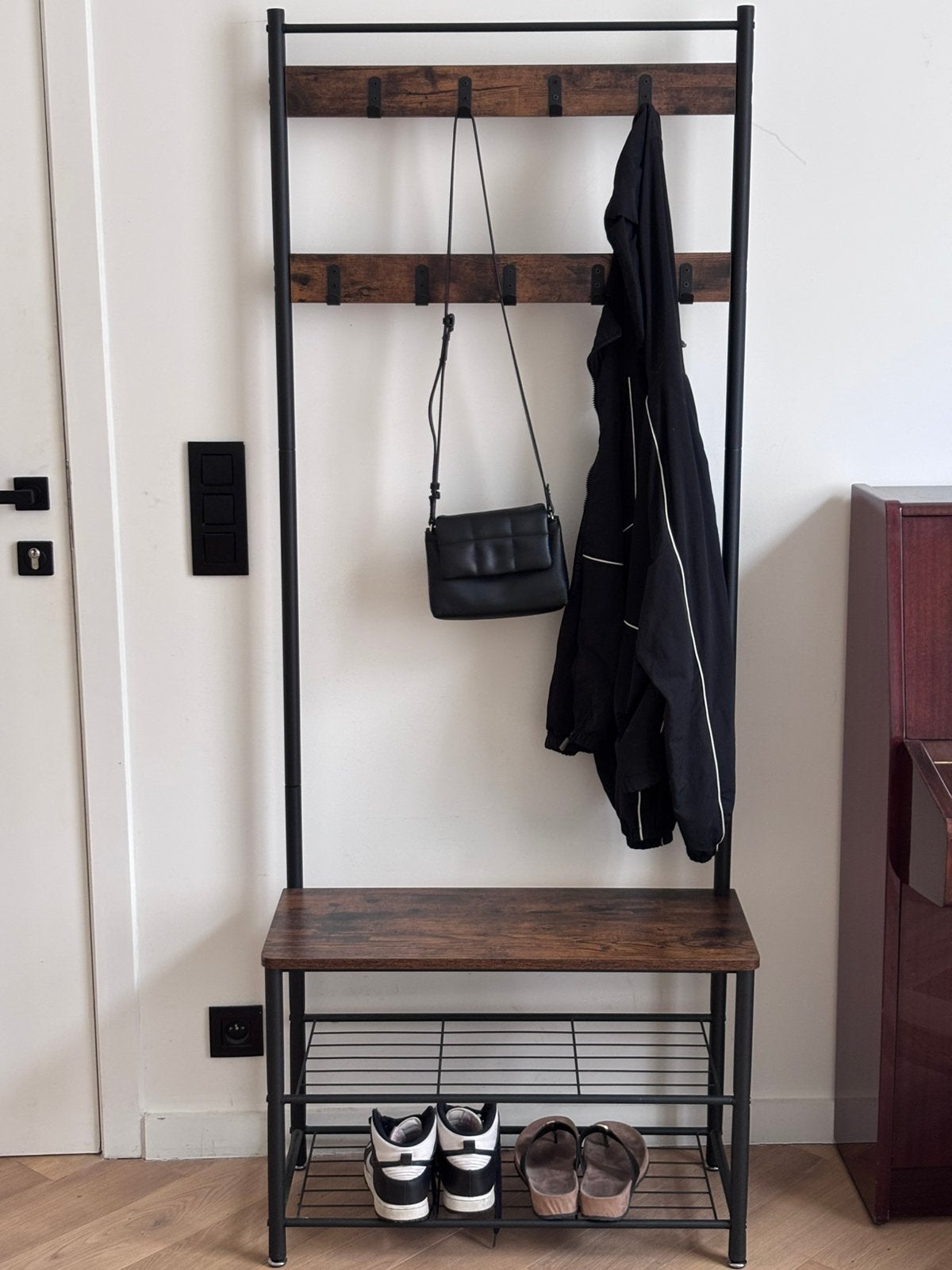 Portemanteau avec étagère à chaussures, Enlèvement, Comme neuf