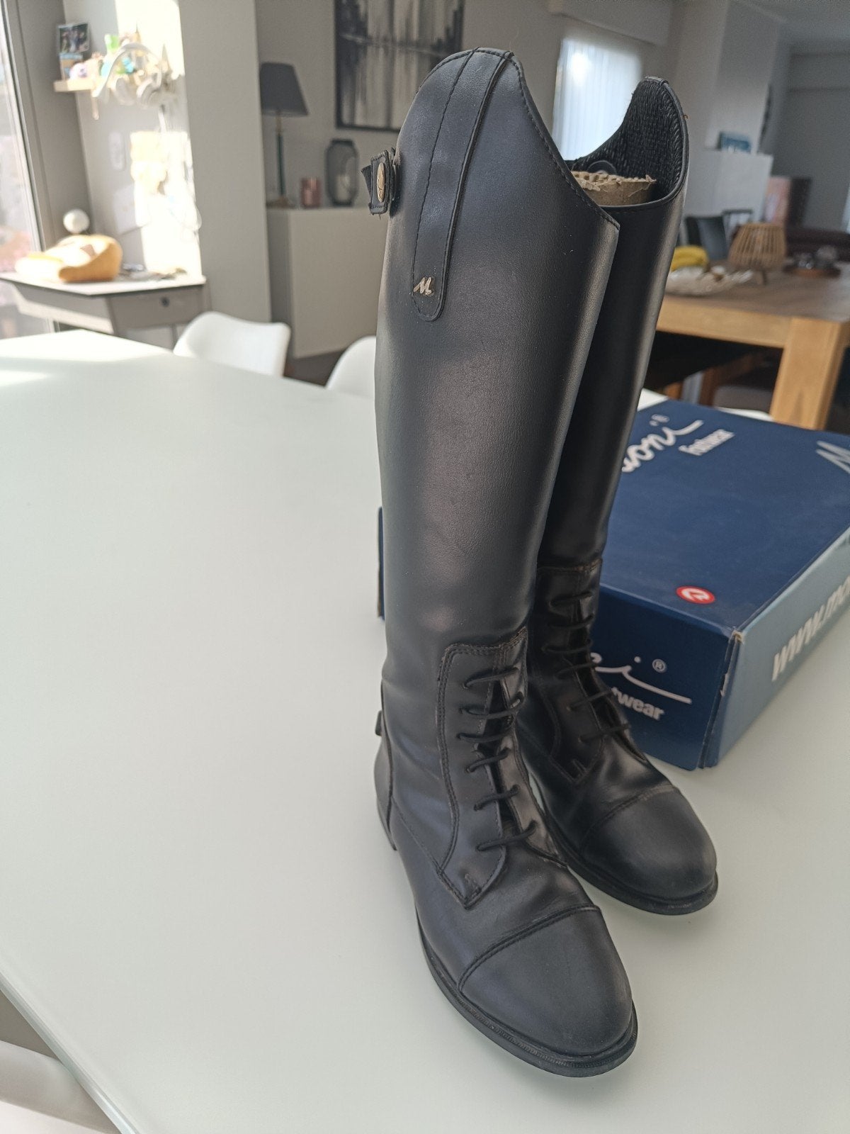 Rijlaarzen Mondini maat 34, Dieren en Toebehoren, Paardrijkleding, Ophalen, Gebruikt, Veelzijdigheid, Zwart