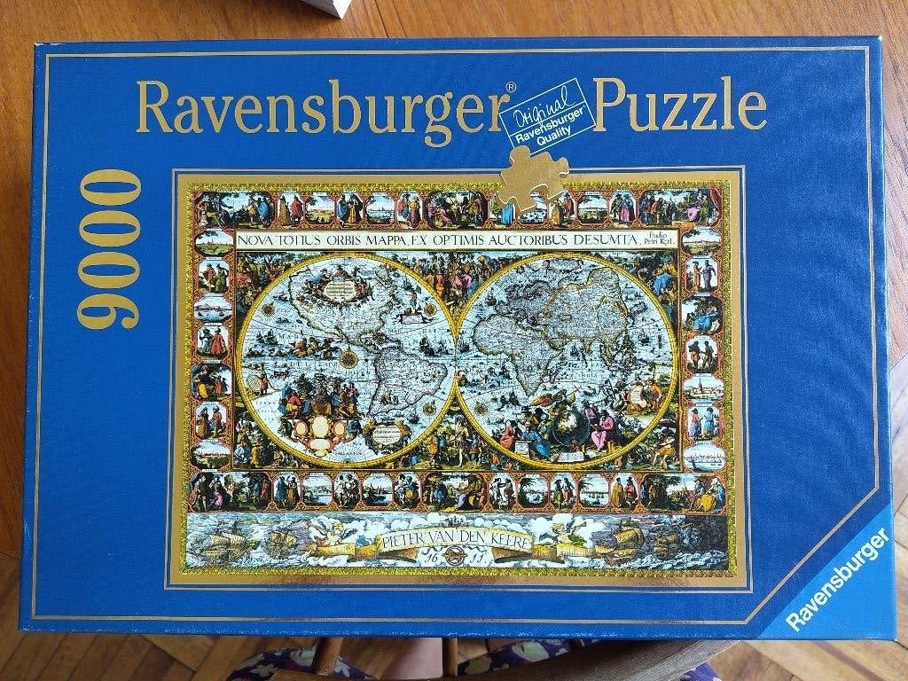 Ravensburger puzzel: Grote wereldkaart - 9000 stukken, Hobby en Vrije tijd, Ophalen, Meer dan 1500 stukjes, Zo goed als nieuw