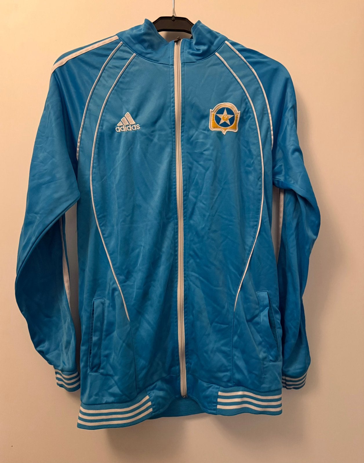 Adidas vest blauw, Ophalen of Verzenden, Gedragen, Maat 46 (S) of kleiner, Blauw