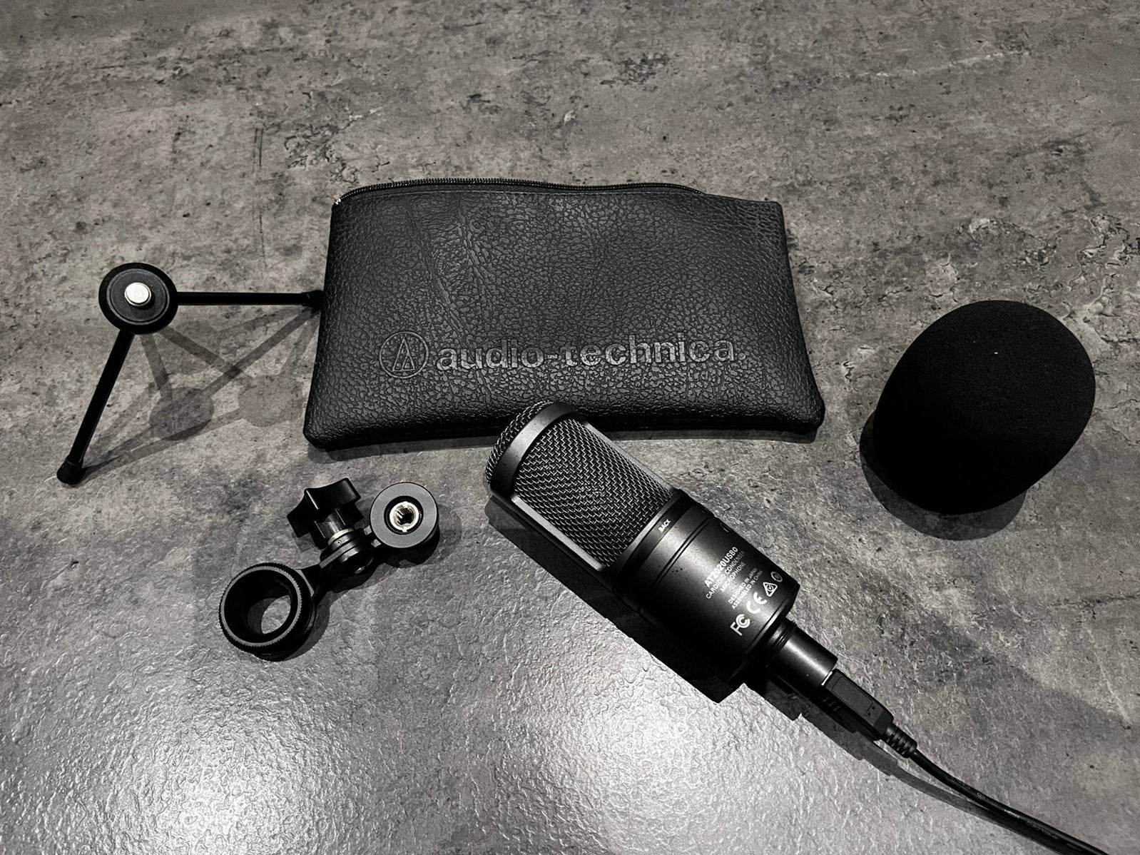 Microphone à condensateur cardioïde Audio-Technica AT2020USB, Ophalen of Verzenden, Gebruikt