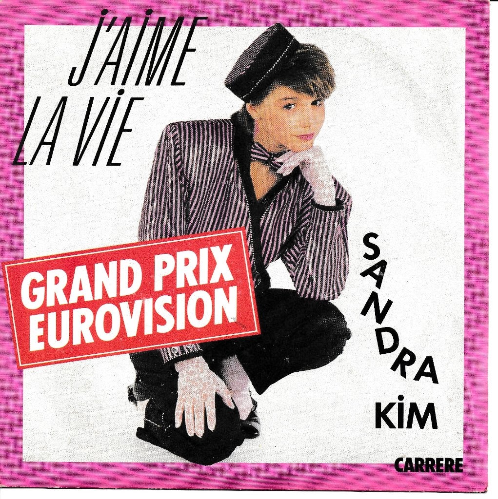 Sandra Kim Eurovision 45T vinyl, Cd's en Dvd's, Gebruikt, 7 inch, Fotohoes, Ophalen of Verzenden