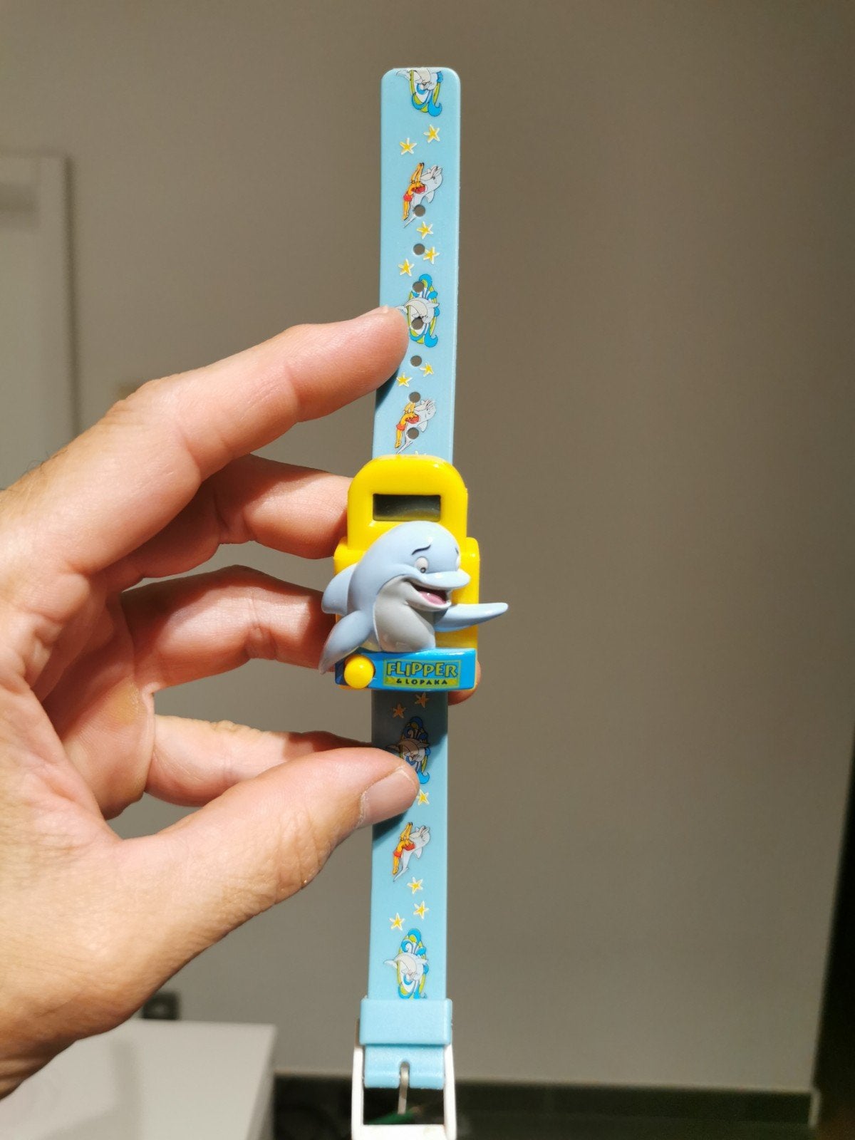 Kinderhorloge dolfijn Flipper, Ophalen of Verzenden, Gebruikt, Blauw, Jongen of Meisje