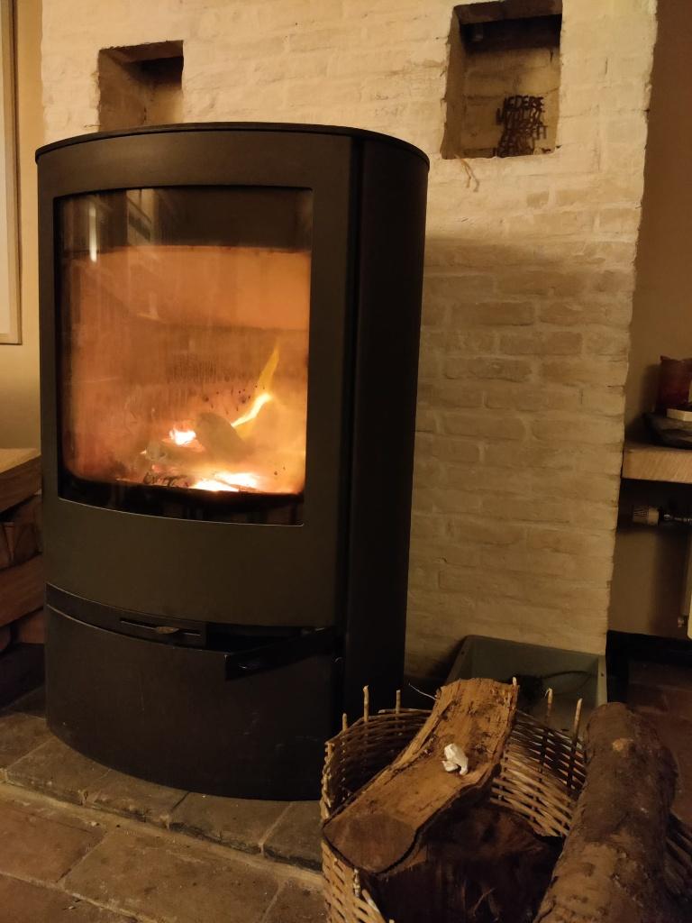 lotus houtkachel, Comme neuf, Enlèvement, Bois, Autoportant