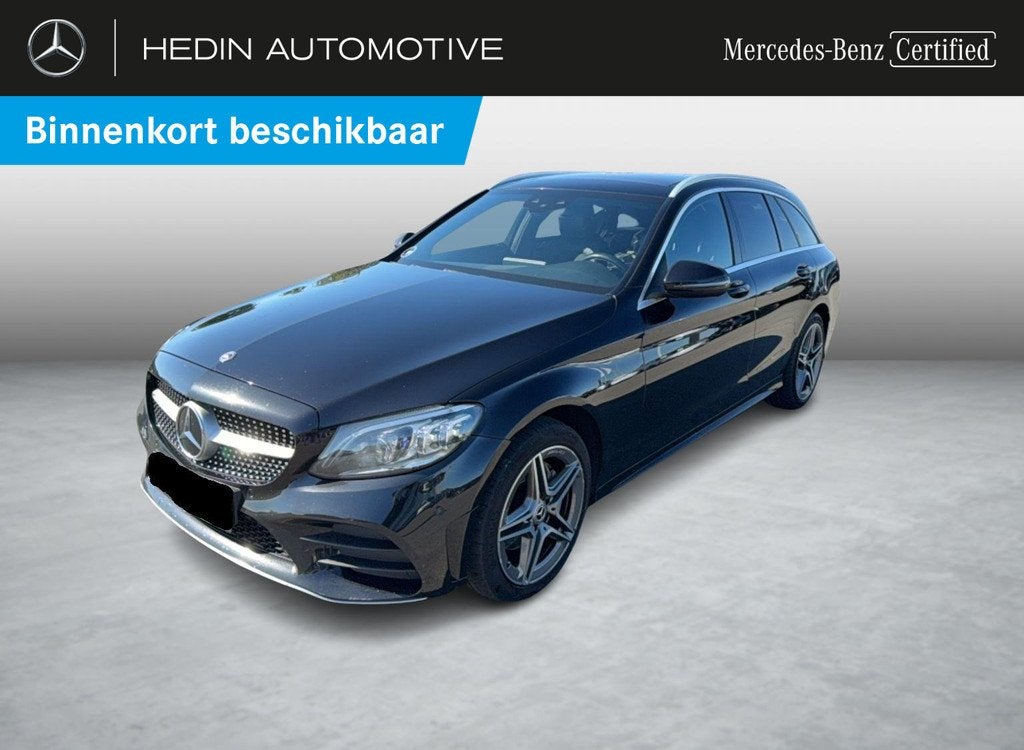 Mercedes-Benz C-Klasse 220 D Break AMG Line | Panoramisch Da, Auto's, Automaat, Zwart, 4 cilinders, 1645 kg