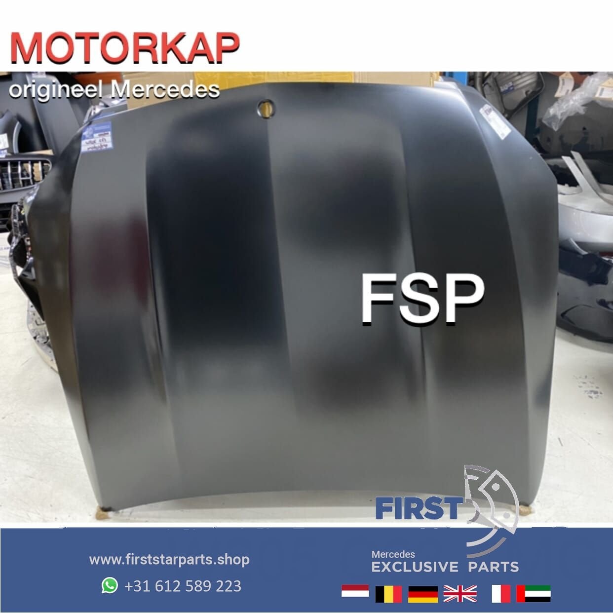 W205 C63 C63S MOTORKAP ORIGINEEL Mercedes C Klasse 2014-2021, Auto-onderdelen, Gebruikt, -, Voor, Ophalen of Verzenden