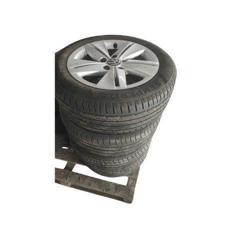 Volkswagen Velgenset + banden 205/55 16 V -91V - Semper04525, Ophalen, Gebruikt