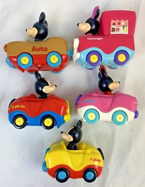 VTech Toet Toet Auto's Disney Mickey Minnie Mouse 5 stuks, Kinderen en Baby's, Verzenden, Zo goed als nieuw, 6 maanden tot 2 jaar