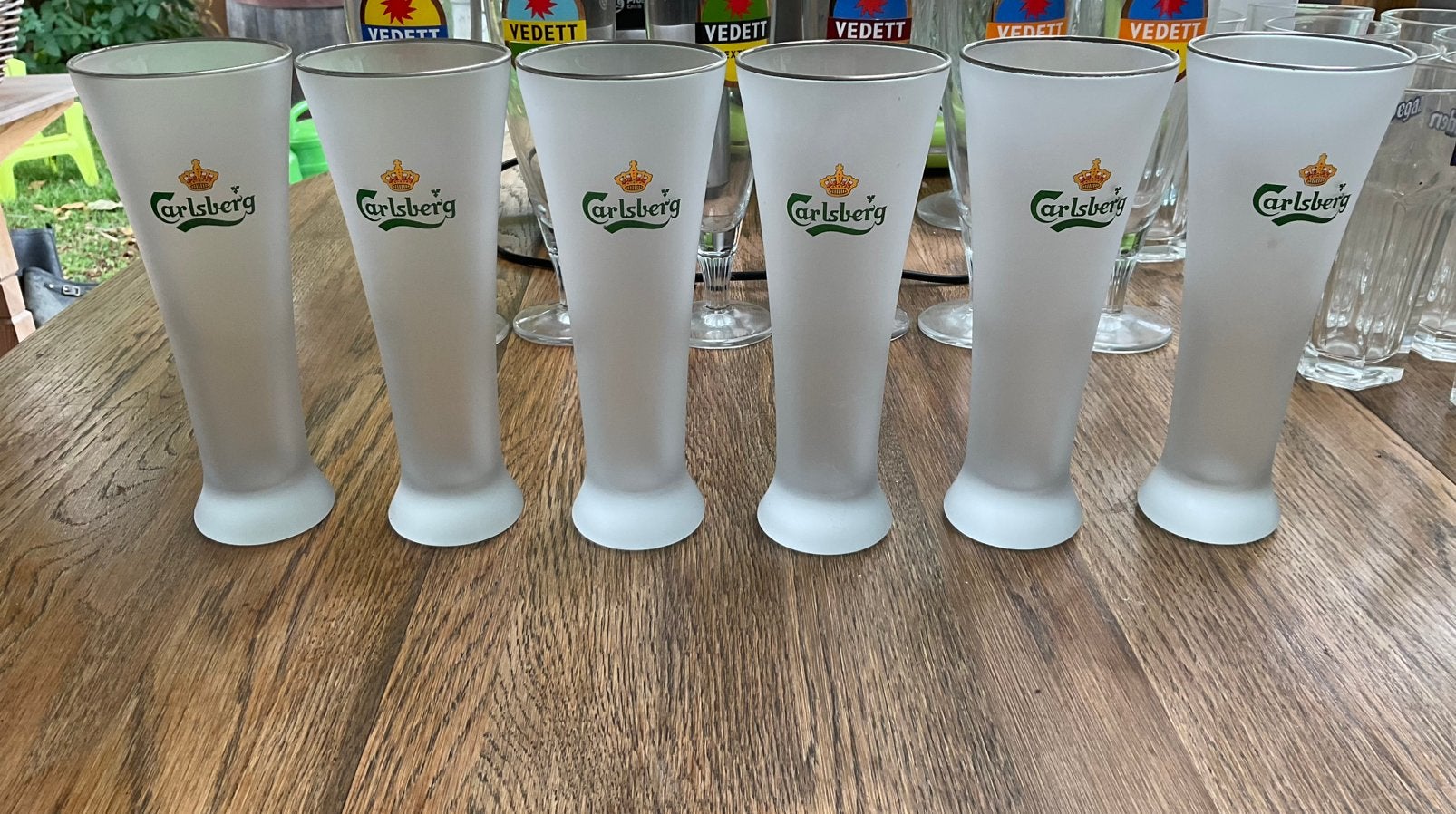 ,6 Calsberg glazen,6 Liefmans glazen, Ophalen, Zo goed als nieuw