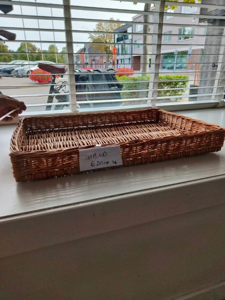 5 rieten manden 60x40, Huis en Inrichting, Woonaccessoires | Schalen en Manden, Ophalen, Gevlochten, Mand, Riet