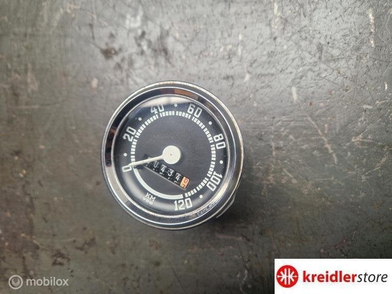 Kreidler VDO km teller voor druppelkoplamp met 434 km, Gebruikt, Kreidler, Ophalen of Verzenden, Kreidler