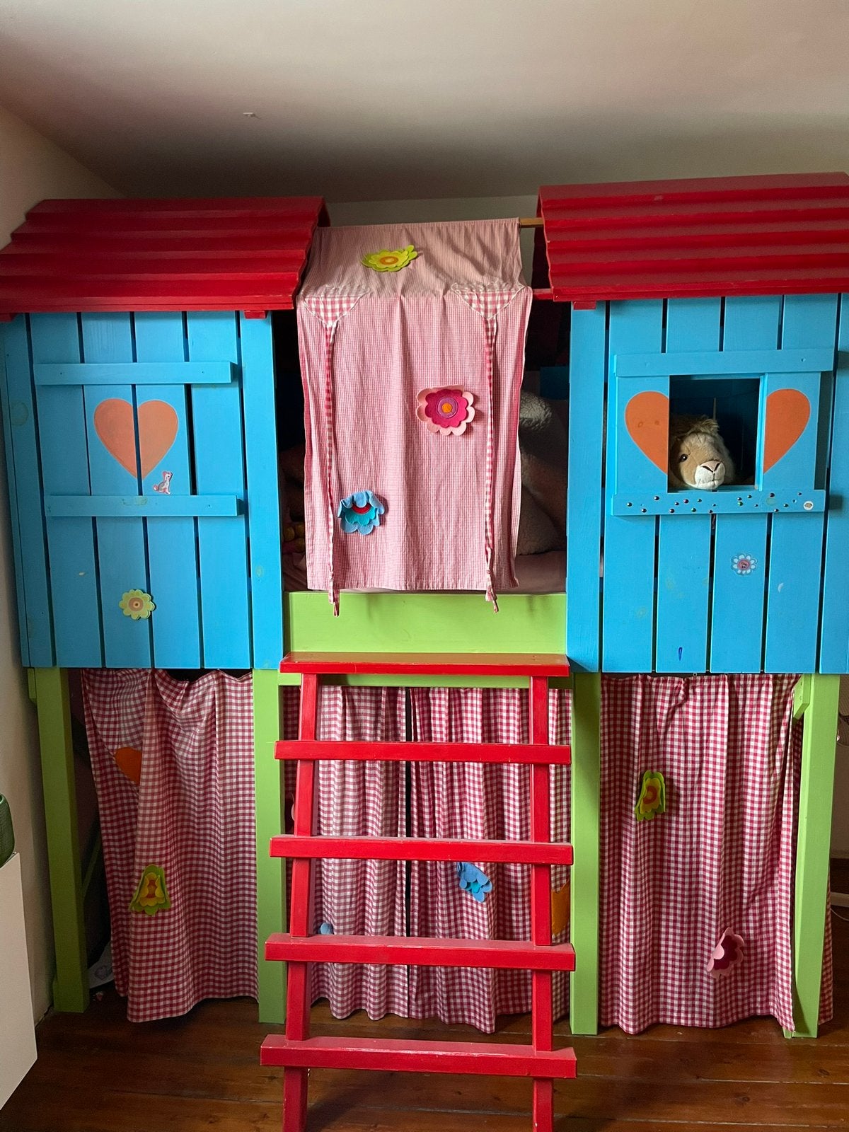 Vrolijke boomhut bed!, Ophalen, Gebruikt, Eenpersoons, Kleurrijk