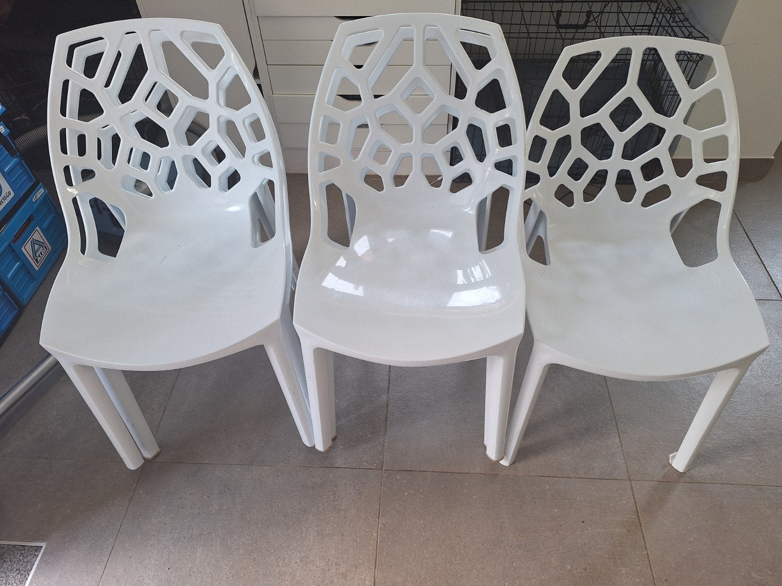 set van 6 designstoelen bontempi spider, Huis en Inrichting, Ophalen