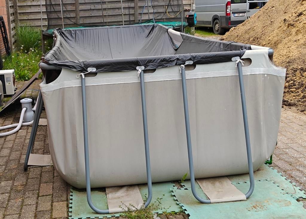 Intex zwembad met originele filterpomp. 400 x 200 x 122, Tuin en Terras, Gebruikt, 200 tot 300 cm, Rechthoekig, Ophalen
