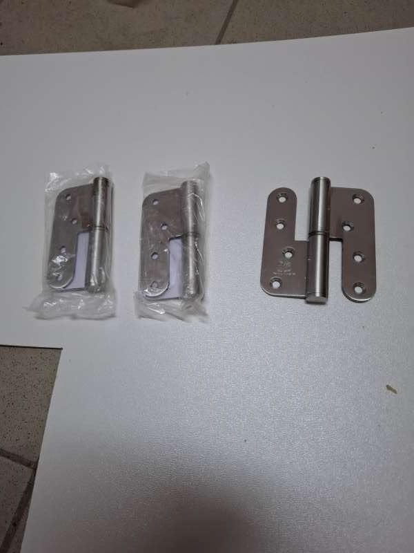 Binnendeur scharnieren inox op pen, 3stuks, NIEUW, Doe-het-zelf en Bouw, Hang- en Sluitwerk, Ophalen, Nieuw, Inox, Scharnier