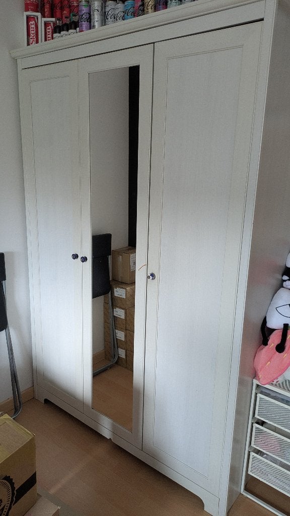 Armoire trois portes, Maison & Meubles, Armoires | Commodes, 100 à 150 cm, Utilisé, Autres essences de bois, 50 à 75 cm