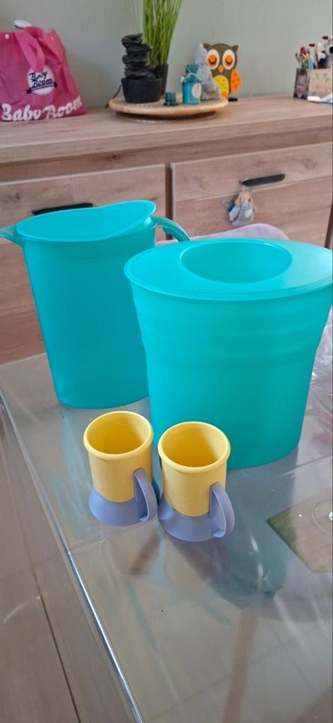 Carafe, sceau qui garde le froid, verre tupperware
