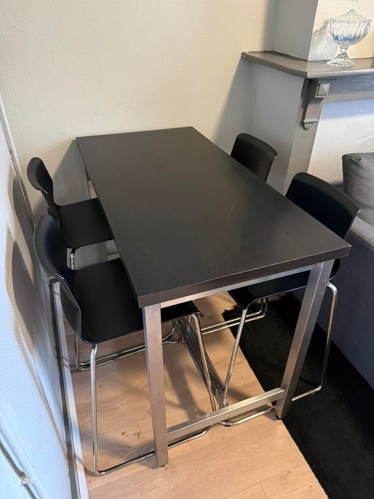 Eettafel + barstoelen, Maison & Meubles, Enlèvement, Comme neuf