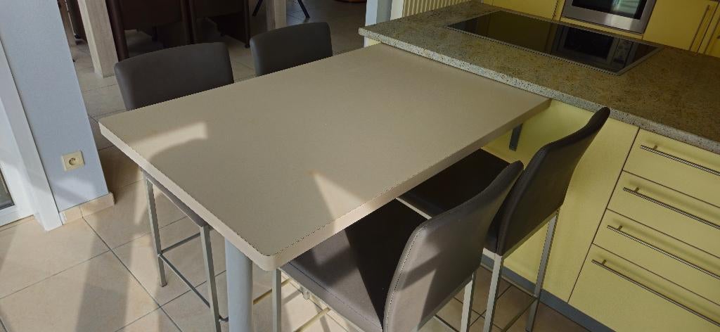 4x hoge bar stoelen, Ophalen, Zo goed als nieuw, Leer