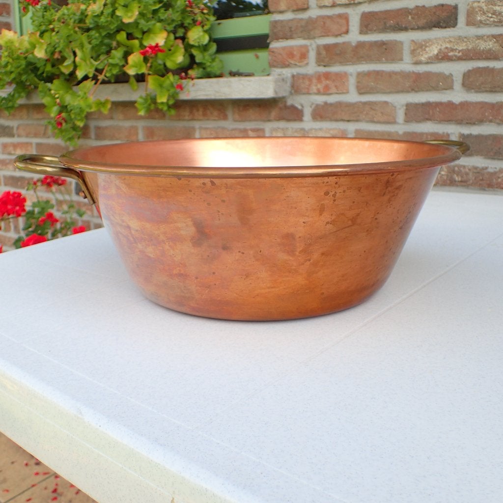 Jam Pan - Confiturenpan, Huis en Inrichting, Keuken | Potten en Pannen, Zo goed als nieuw, Overige typen, Koper, Met handvatten