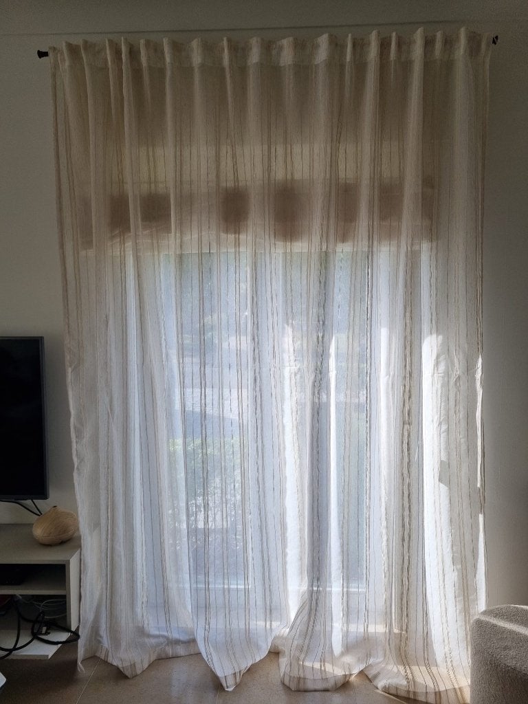 Gordijnen, Huis en Inrichting, 241 cm, Nieuw, Ophalen of Verzenden, Beige