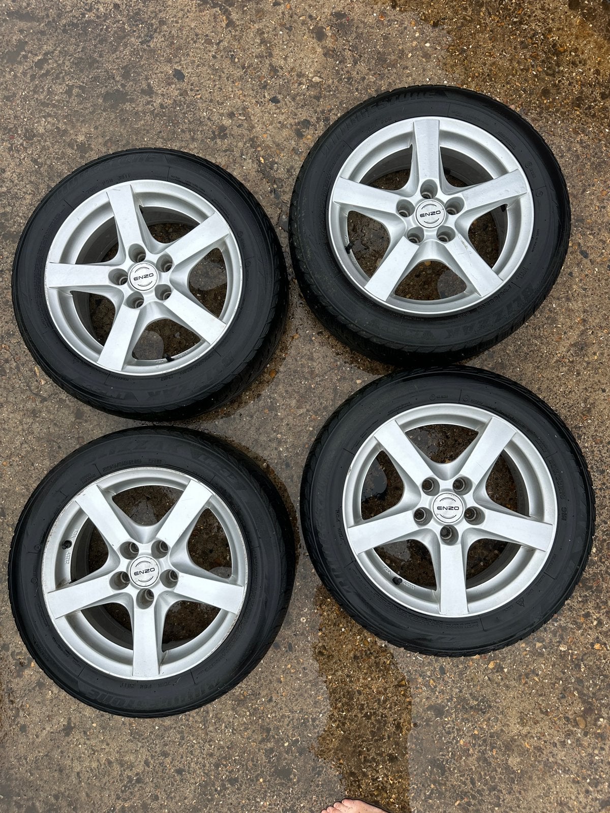 4x ENZO 16” alu velgen 5x112 ET35 – Mercedes/VW/Audi – €175, Auto-onderdelen, Ophalen, 16 inch, Velg(en)