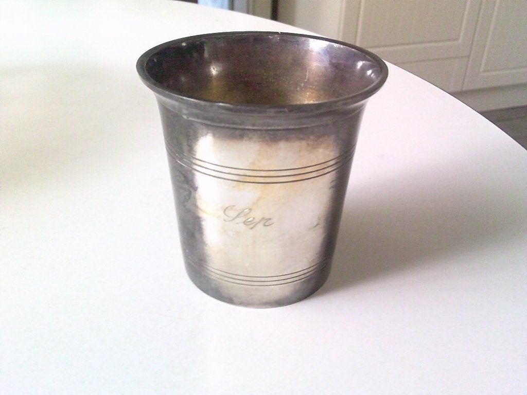 drinkbeker verzilverd claridge, Ophalen, Zilver