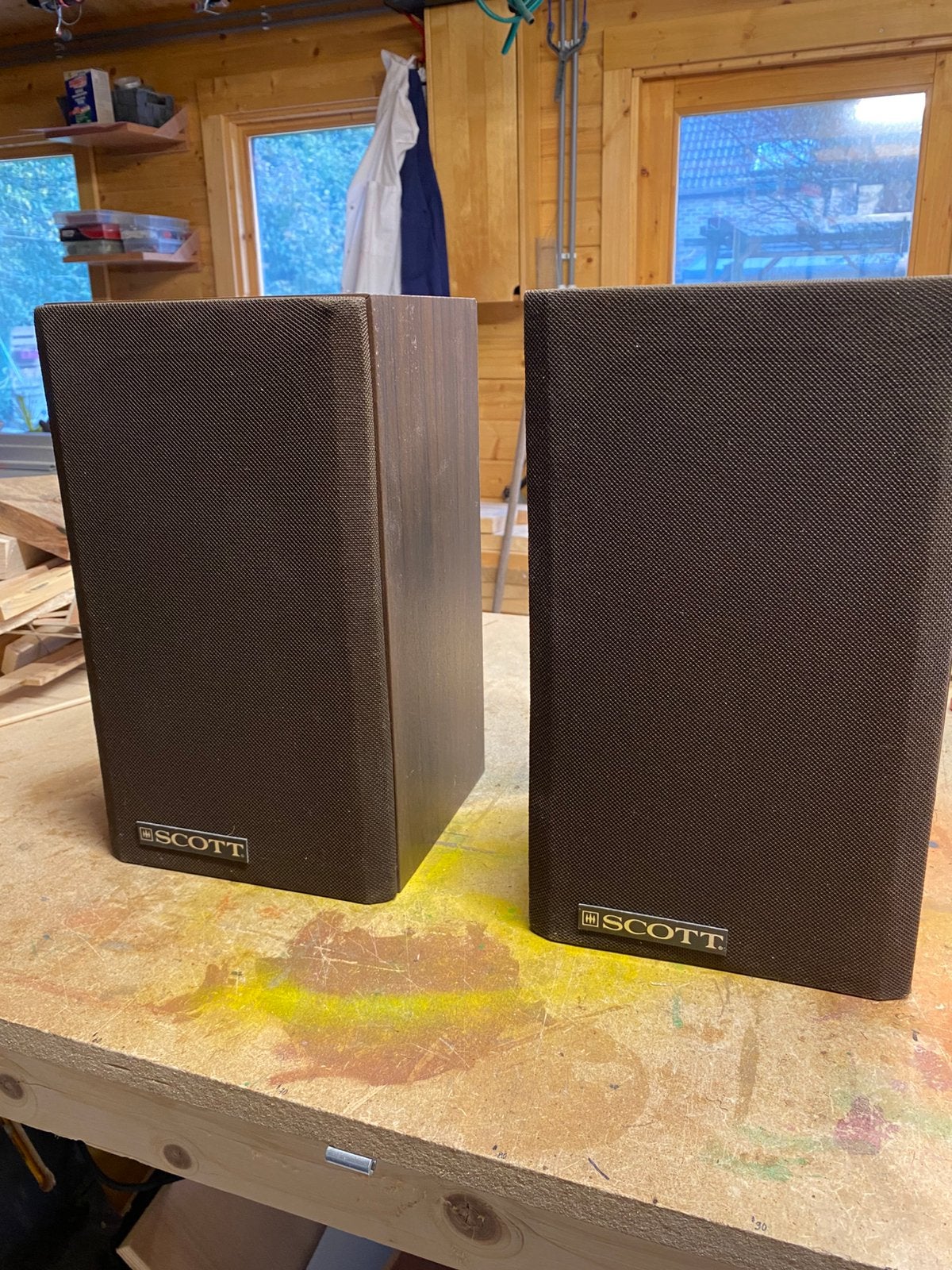 Enceintes scott 166, Enlèvement, Utilisé, Enceinte d'étagère